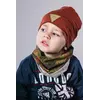 Набор хомут и шапка для мальчика Нэт коричневый+хаки (Упаковка, ростовка 48-50-52)