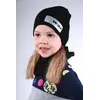 Набор шапка и хомут для девочки Сильвия черный (Упаковка, ростовка 50-52-54)