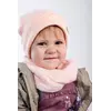 Нежный зимний набор детских головных уборов Марта персикового цвета (упаковка, ростовка 46-48-50)