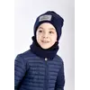 Зимний набор для мальчика Оскар шапка и хомут синего цвета(упаковка, ростовка 50-52-54)