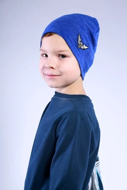 Детская шапка Триш синяя (Упаковка, ростовка 50-52-54)