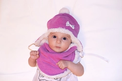 Зимний детский набор шапка и хомут Амели фиолет (упаковка, ростовка 42-44-46)