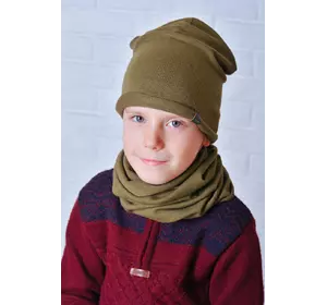 Набор шапка и хомут для мальчика Рун (Упаковка, ростовка 52-54-56)